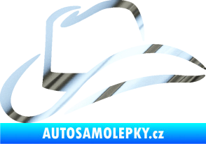 Samolepka Klobouk 002 levá chrom fólie stříbrná zrcadlová
