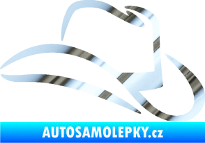 Samolepka Klobouk 002 pravá chrom fólie stříbrná zrcadlová
