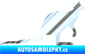 Samolepka Klokan 003 pravá chrom fólie stříbrná zrcadlová