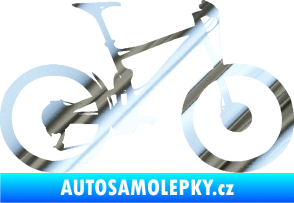 Samolepka Kolo 001 pravá - (horské kolo) chrom fólie stříbrná zrcadlová
