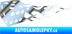 Samolepka Kostky 002 levá chrom fólie stříbrná zrcadlová