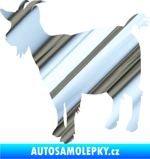 Samolepka Koza 001 levá chrom fólie stříbrná zrcadlová