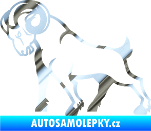 Samolepka Kozel 002 levá chrom fólie stříbrná zrcadlová