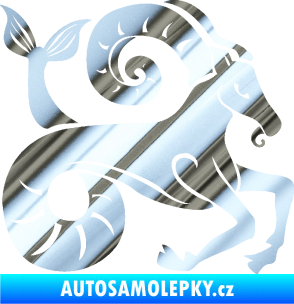 Samolepka Kozoroh 005 pravá chrom fólie stříbrná zrcadlová