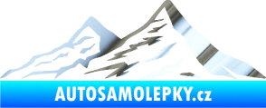 Samolepka Krajina hory 009 levá chrom fólie stříbrná zrcadlová