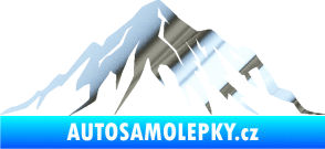 Samolepka Krajina hory 010 pravá chrom fólie stříbrná zrcadlová