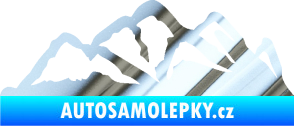 Samolepka Krajina hory 013 pravá chrom fólie stříbrná zrcadlová