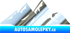 Samolepka Krajina hory 014 pravá chrom fólie stříbrná zrcadlová