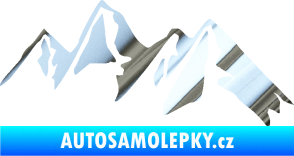 Samolepka Krajina hory 015 pravá chrom fólie stříbrná zrcadlová