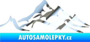 Samolepka Krajina hory 017 levá chrom fólie stříbrná zrcadlová