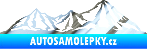 Samolepka Krajina hory 019 pravá chrom fólie stříbrná zrcadlová
