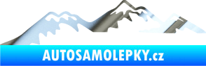 Samolepka Krajina hory 020 levá chrom fólie stříbrná zrcadlová