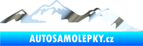Samolepka Krajina hory 020 pravá chrom fólie stříbrná zrcadlová