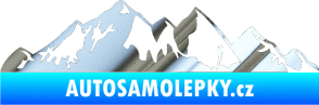 Samolepka Krajina hory 021 levá chrom fólie stříbrná zrcadlová