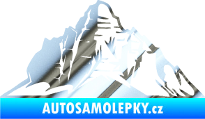 Samolepka Krajina hory 022 levá chrom fólie stříbrná zrcadlová