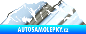 Samolepka Krajina hory 024 levá chrom fólie stříbrná zrcadlová
