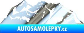 Samolepka Krajina hory 024 pravá chrom fólie stříbrná zrcadlová