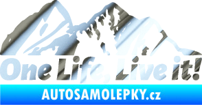 Samolepka Krajina hory 029 pravá chrom fólie stříbrná zrcadlová