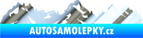 Samolepka Krajina hory 034 levá chrom fólie stříbrná zrcadlová
