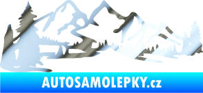 Samolepka Krajina hory 038 levá chrom fólie stříbrná zrcadlová