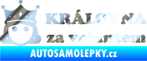 Samolepka Královna za volantem nápis chrom fólie stříbrná zrcadlová