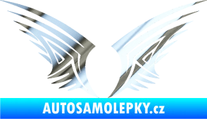 Samolepka Křídla 005 chrom fólie stříbrná zrcadlová
