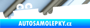 Samolepka Kuk 008 levá šmírák chrom fólie stříbrná zrcadlová