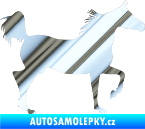 Samolepka Kůň 009 pravá chrom fólie stříbrná zrcadlová