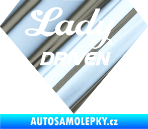 Samolepka Lady driven diamant chrom fólie stříbrná zrcadlová