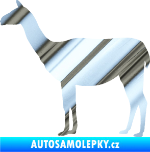 Samolepka Lama 001 levá chrom fólie stříbrná zrcadlová