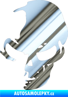 Samolepka Lebka 002 levá chrom fólie stříbrná zrcadlová