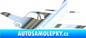 Samolepka Letadlo 001 levá chrom fólie stříbrná zrcadlová