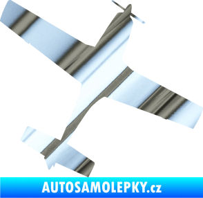Samolepka Letadlo 003 pravá chrom fólie stříbrná zrcadlová