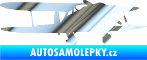 Samolepka Letadlo 006 pravá chrom fólie stříbrná zrcadlová