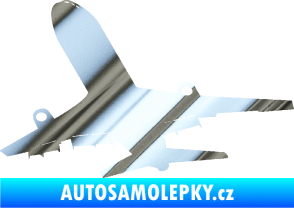 Samolepka Letadlo 007 levá chrom fólie stříbrná zrcadlová