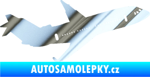 Samolepka Letadlo 013 pravá chrom fólie stříbrná zrcadlová