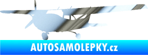 Samolepka Letadlo 014 levá chrom fólie stříbrná zrcadlová