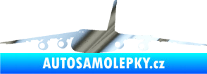 Samolepka Letadlo 015 levá chrom fólie stříbrná zrcadlová