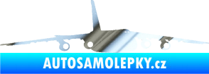 Samolepka Letadlo 015 pravá chrom fólie stříbrná zrcadlová