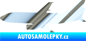 Samolepka Letadlo 019 levá Boeing 737 chrom fólie stříbrná zrcadlová