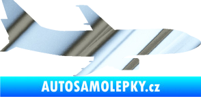 Samolepka Letadlo 019 pravá Boeing 737 chrom fólie stříbrná zrcadlová