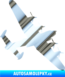 Samolepka Letadlo 022 pravá bombarder Lancaster chrom fólie stříbrná zrcadlová