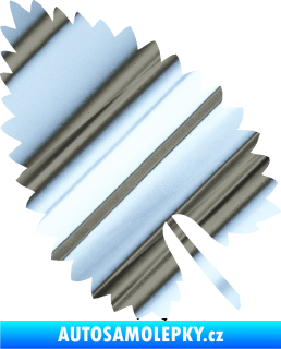 Samolepka List 001 levá chrom fólie stříbrná zrcadlová