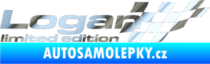 Samolepka Logan limited edition pravá chrom fólie stříbrná zrcadlová