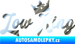 Samolepka Low King 001 nápis král chrom fólie stříbrná zrcadlová