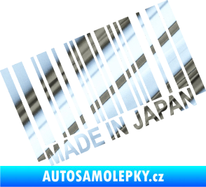 Samolepka Made in Japan 003 čárový kód chrom fólie stříbrná zrcadlová
