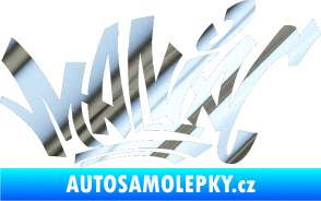 Samolepka Maniac - graffiti chrom fólie stříbrná zrcadlová