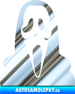 Samolepka Maska 001 scream chrom fólie stříbrná zrcadlová