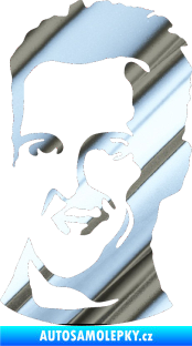 Samolepka Silueta Michael Schumacher levá chrom fólie stříbrná zrcadlová