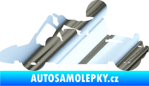 Samolepka Motokára 001 levá chrom fólie stříbrná zrcadlová